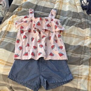 Watermelon Print top and Roxy shorts
